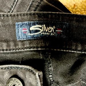 Silver Black Jeans